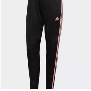 Black Adidas Sweatpants with Pink Highlights